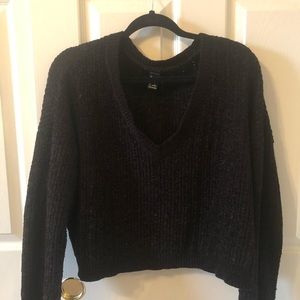 Loose fitting soft cropped sweater